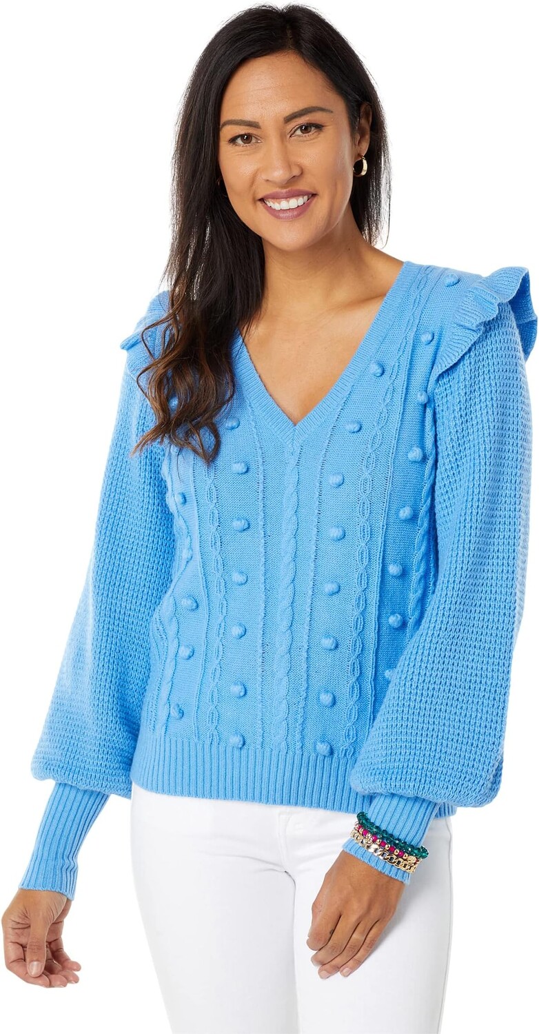 

Грета Свитер Lilly Pulitzer, цвет Blue Thistle