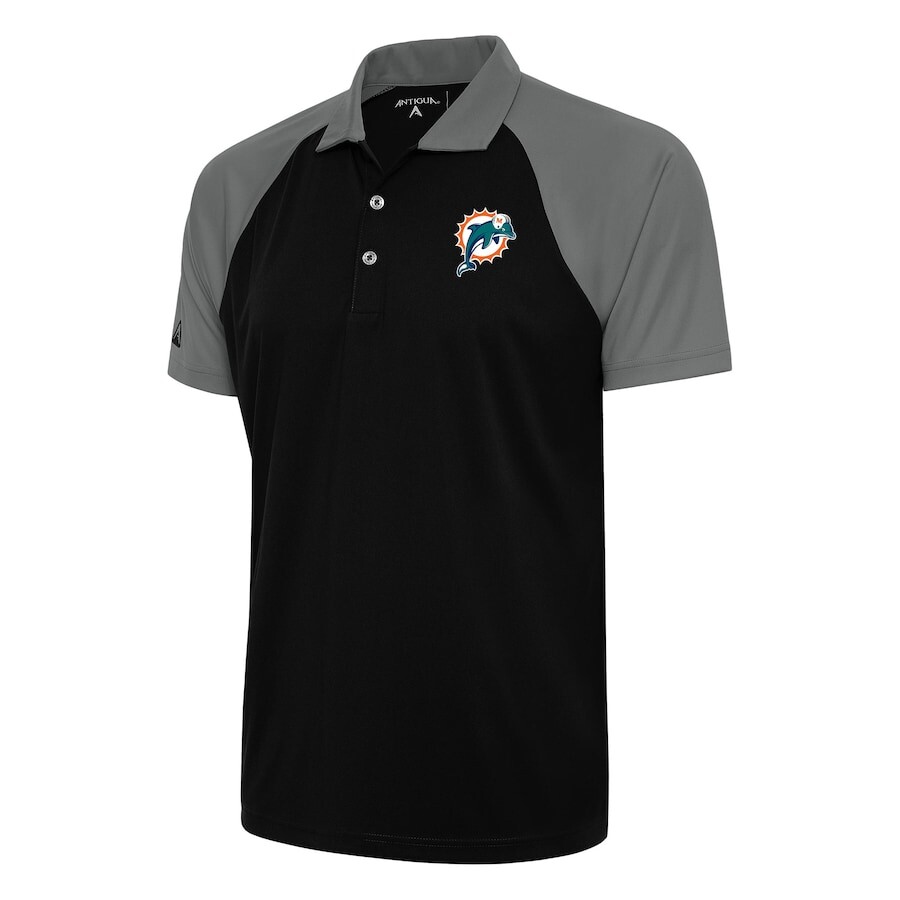 

Поло с коротким рукавом Antigua Miami Dolphins, черный