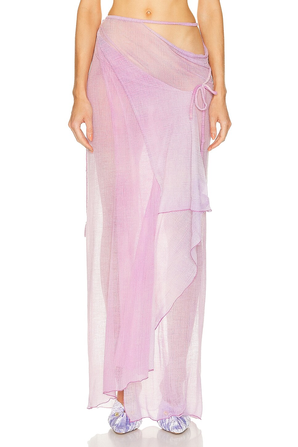 

Юбка макси Acne Studios Printed, цвет Orchid Purple