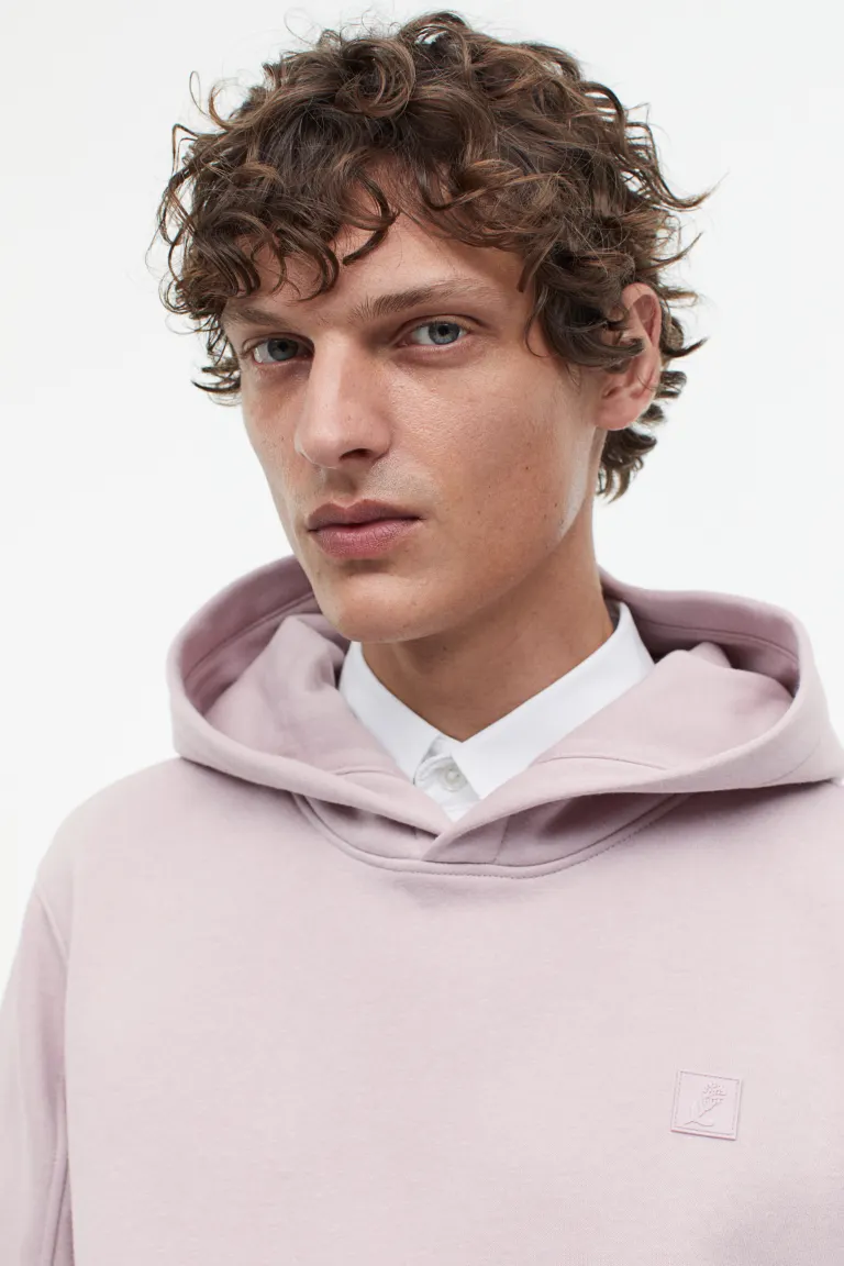 

Толстовка свободного кроя с капюшоном H&M, розовый