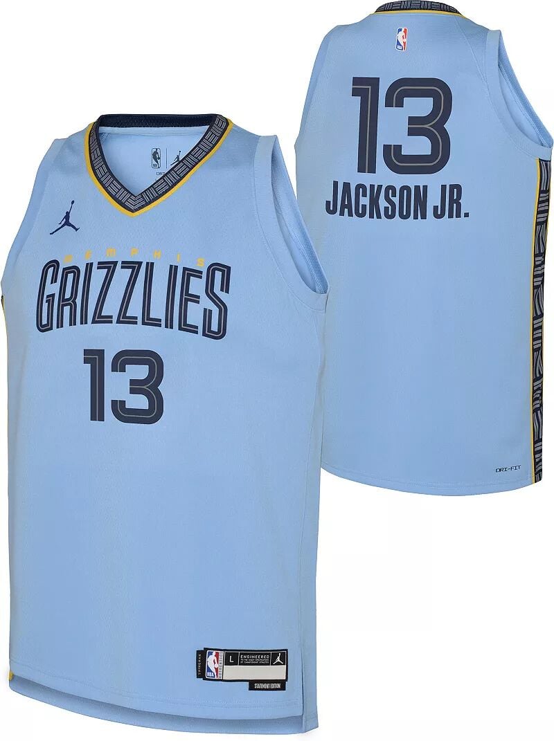 

Jordan Синяя майка Nike Youth Memphis Grizzlies Jaren Jackson Jr. # 13 Dri-FIT Swingman