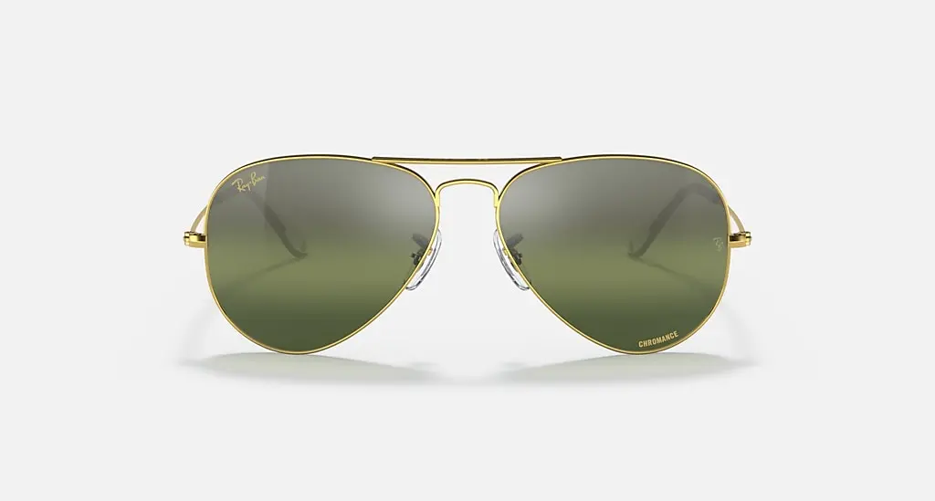 

Солнцезащитные очки Ray-Ban AVIATOR CHROMANCE, серебряный/зеленый