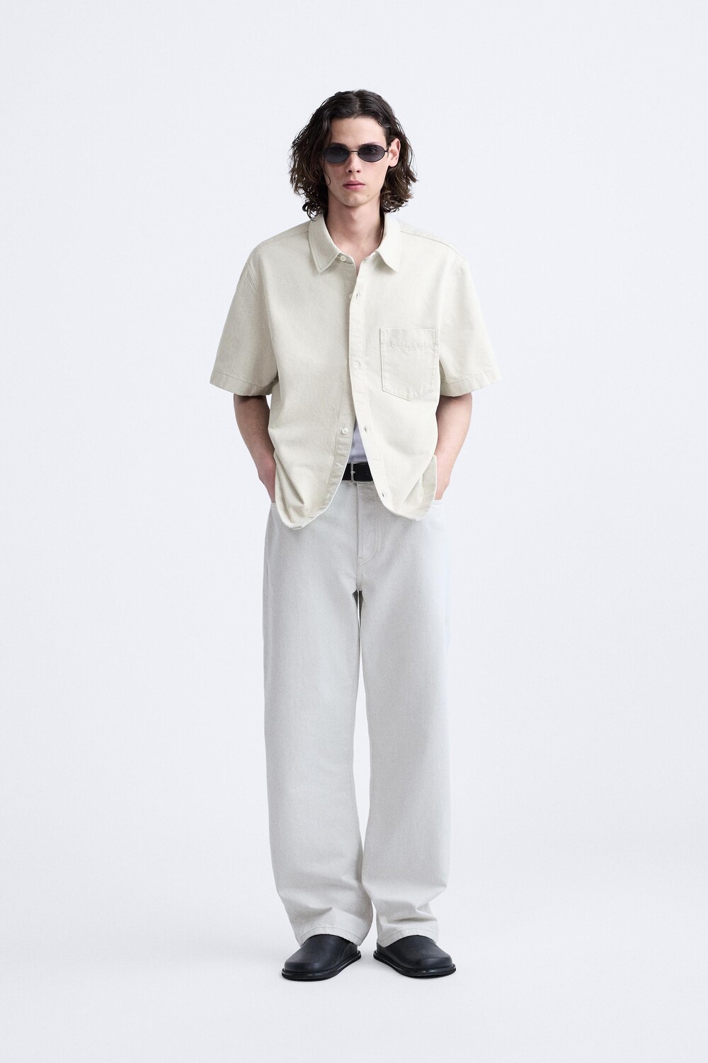 

Рубашка из денима ZARA, лед