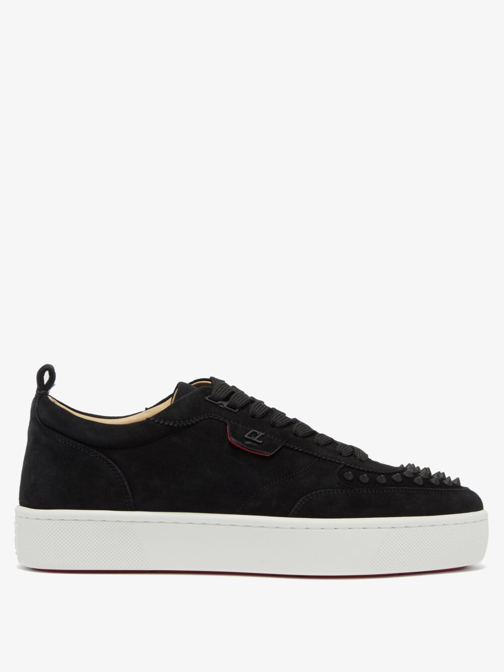 

Замшевые кроссовки happy rui с шипами Christian Louboutin, черный