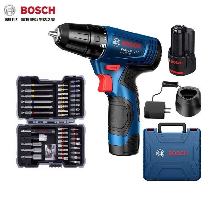 Шуруповерт Bosch GSR120-Li + насадки в кейсе