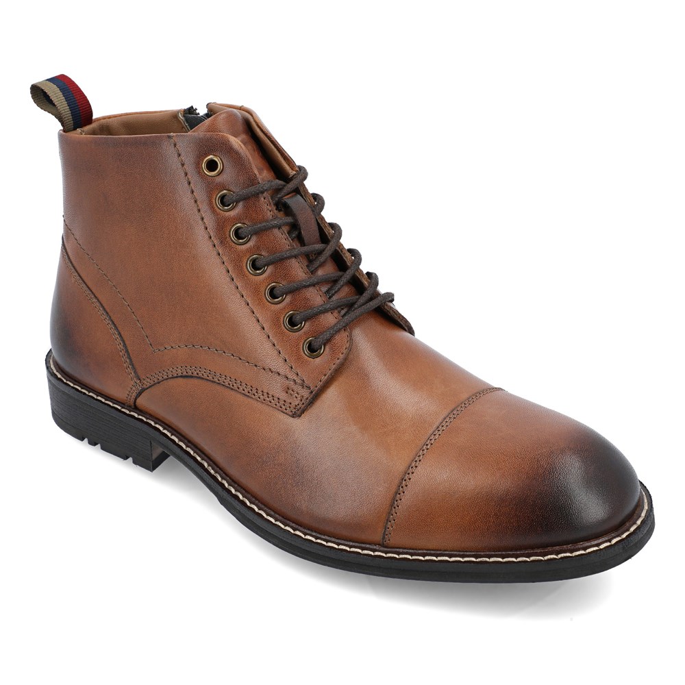 Мужские ботинки Avrum с коротким носком Thomas & Vine, цвет cognac leather