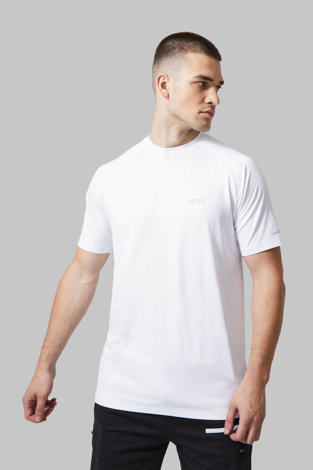 

Футболка tall man active gym raglan Boohoo, белый