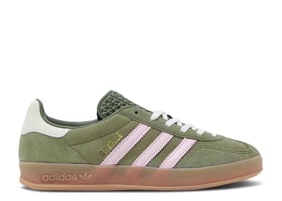 

Кроссовки adidas Wmns Gazelle Indoor, цвет Focus Olive Clear Pink