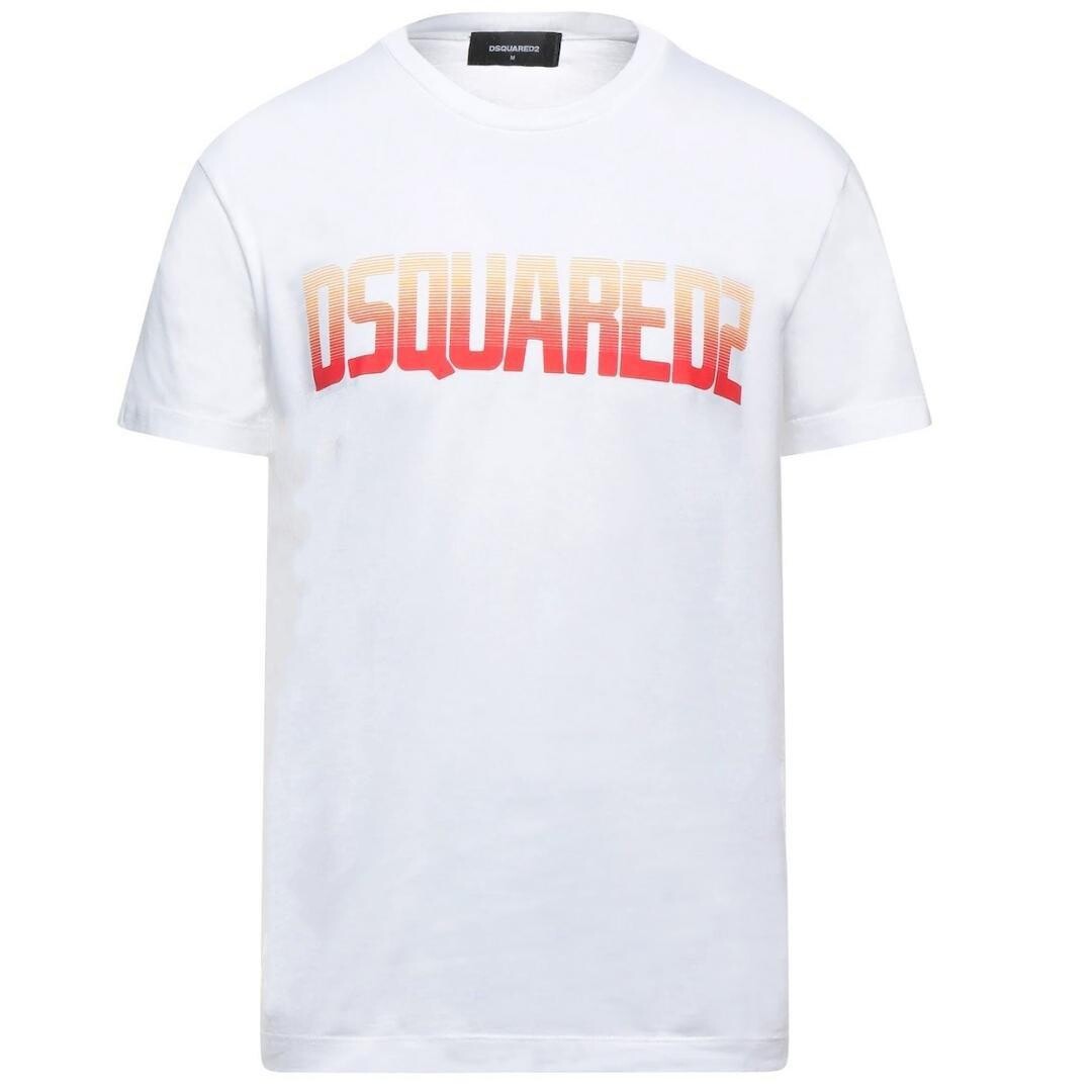 

Белая футболка с градиентным логотипом Dsquared2, белый