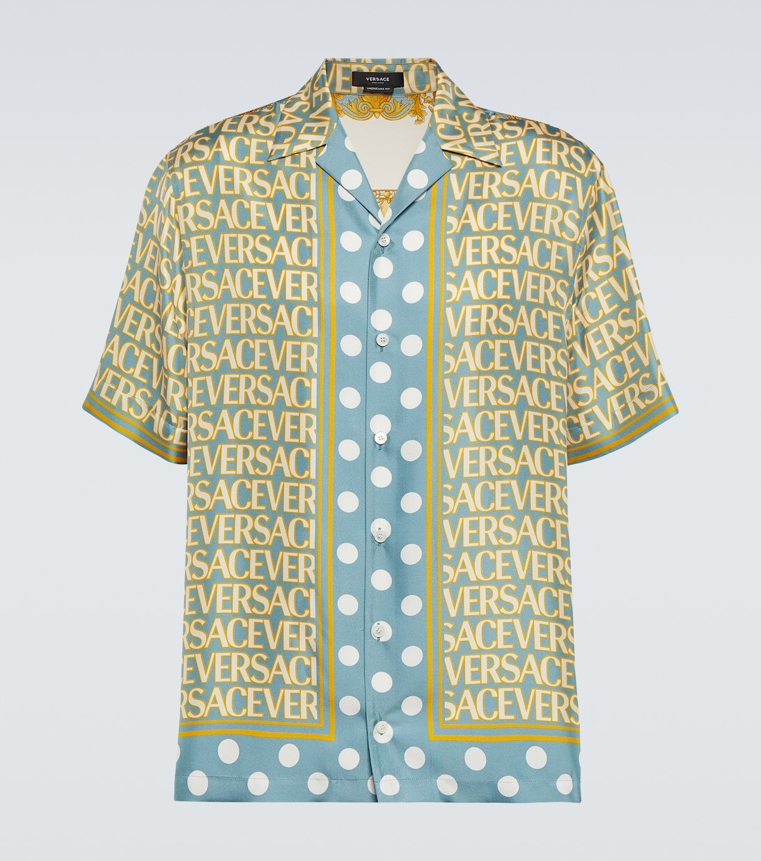 

Шелковая рубашка для боулинга Versace Allover Versace, разноцветный