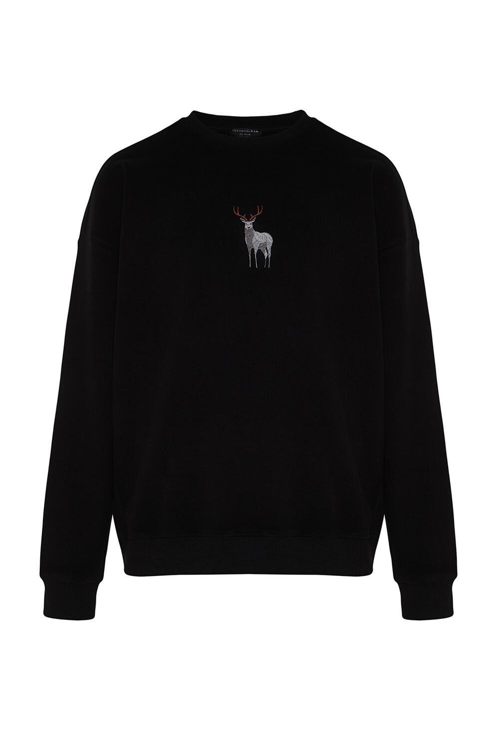 

Толстовка - Черный - Oversize Trendyol, черный