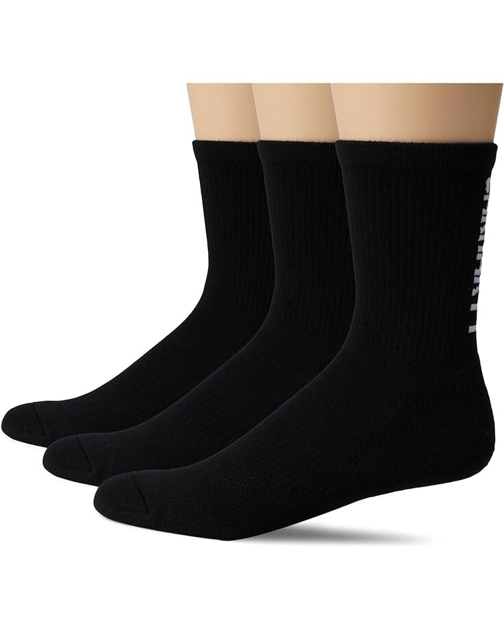 

Носки Carhartt FORCE Midweight Logo Short Crew Socks 3-Pack, черный