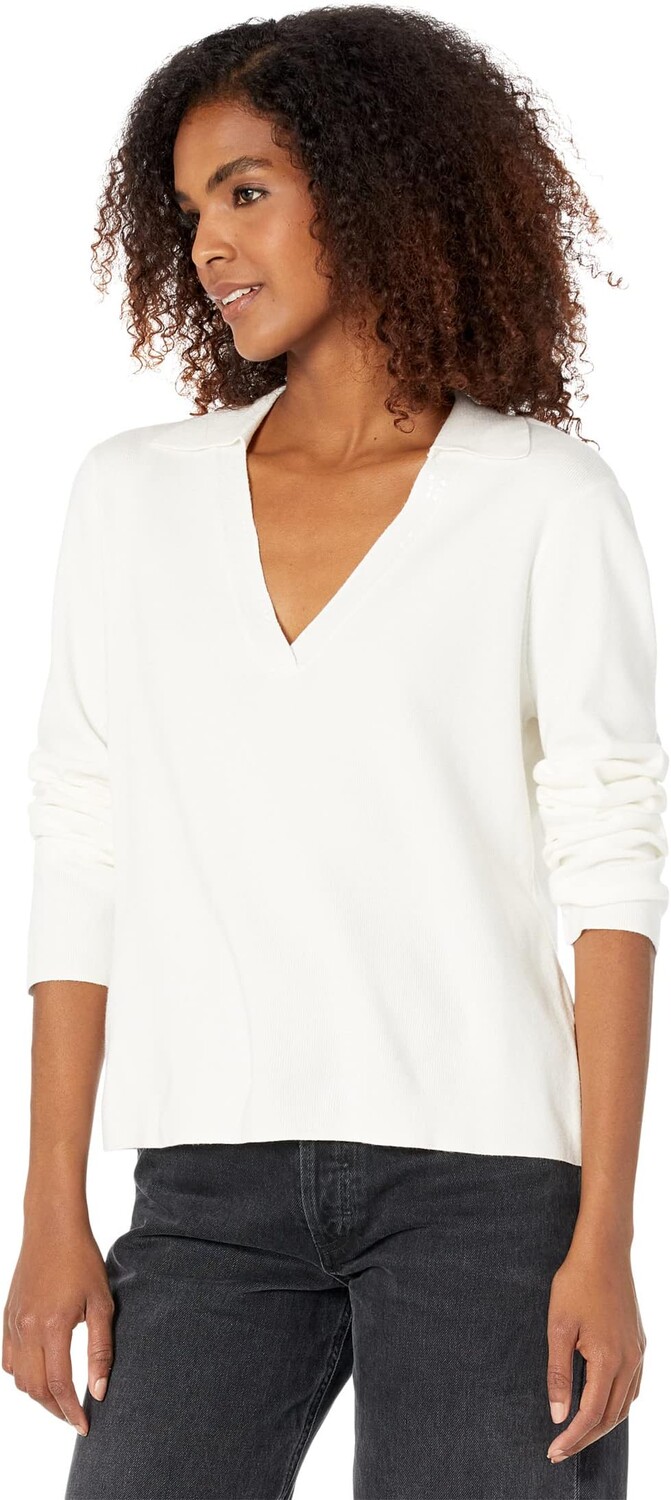 

V-образный вырез с отделкой пайетками Calvin Klein, цвет Winter White