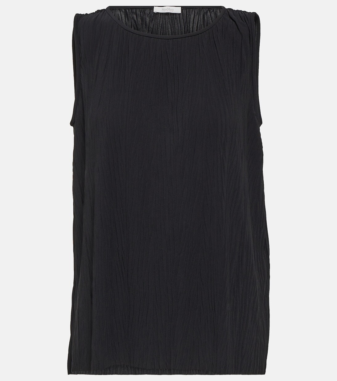 

Плиссированный топ из джерси Leisure Dyser MAX MARA, черный