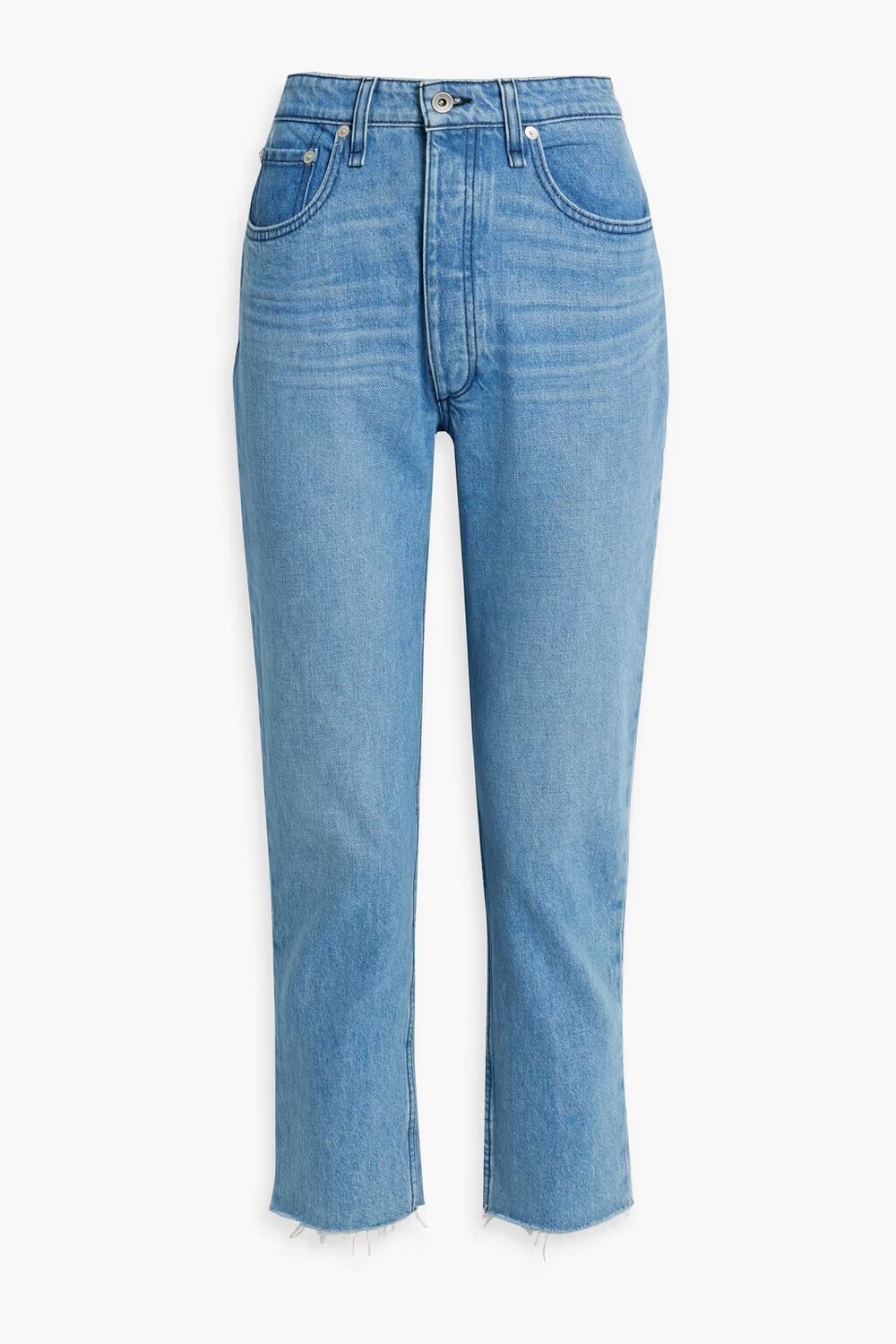 

Укороченные прямые джинсы Nina с высокой посадкой Rag & Bone, средний деним