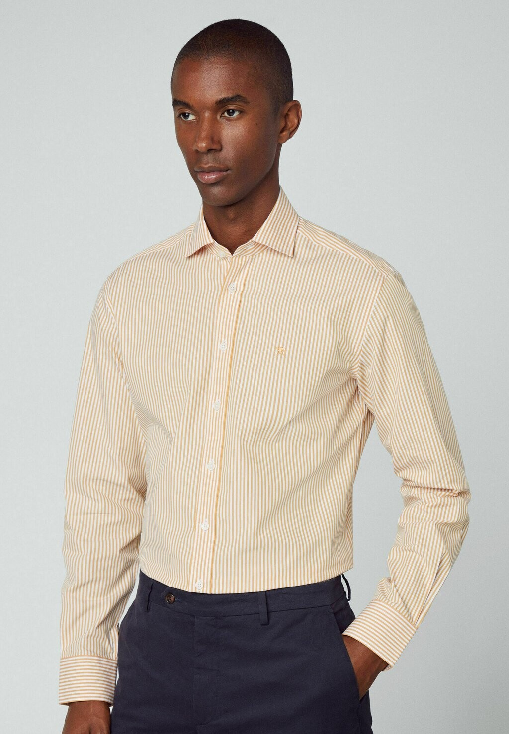 

Рубашка ESSENTIAL BENGAL STRIPE Hackett London, цвет white yelow