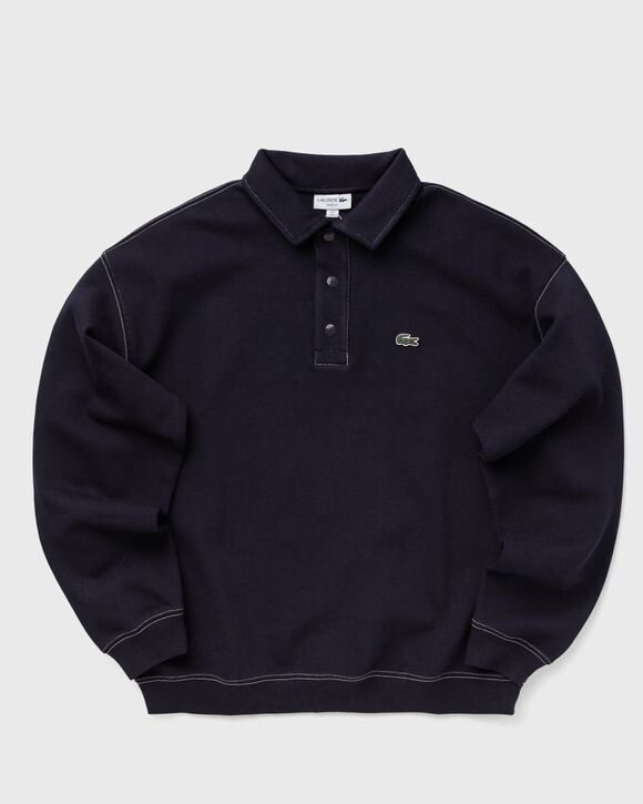 

Толстовка Lacoste Loose Fit Sweatshirt With Polo Collar, цвет navy blue