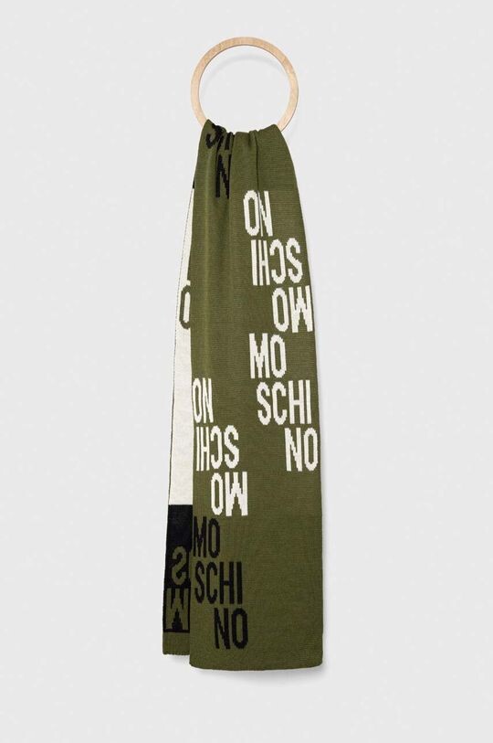 

Шерстяной шарф Moschino, зеленый
