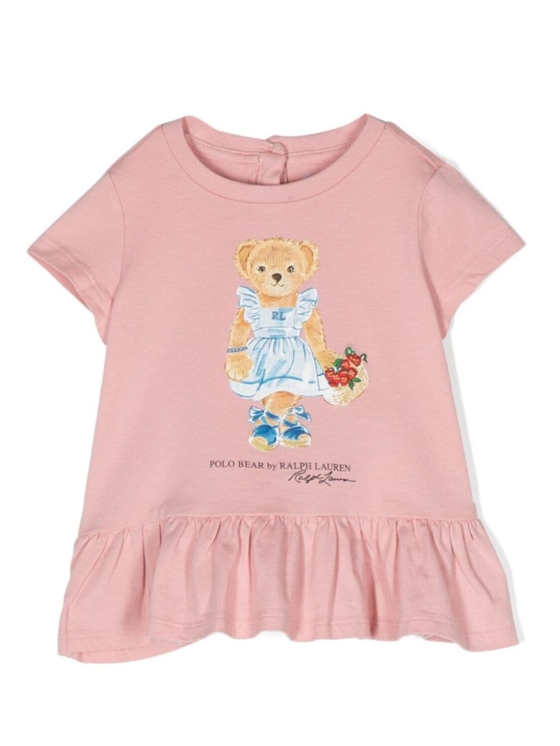 

Ralph Lauren футболка Teddy Bear с оборками, розовый