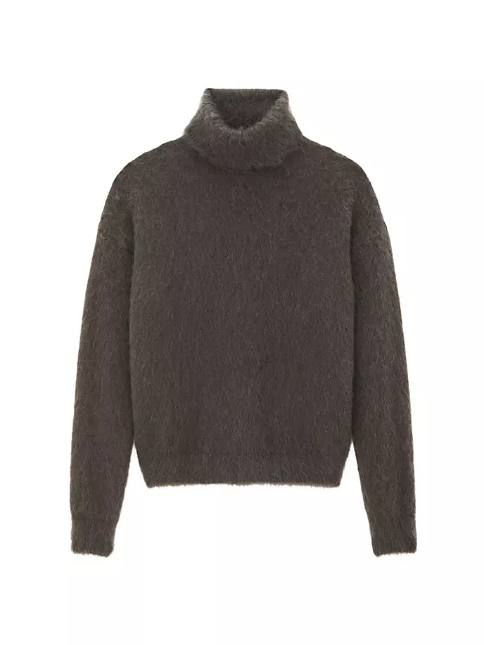 

Свитер-водолазка из мохера Saint Laurent, коричневый