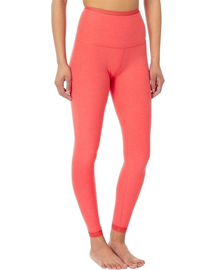 

Леггинсы Beyond Yoga Spacedye Allure High-Waisted Midi, цвет Red Ash Heather