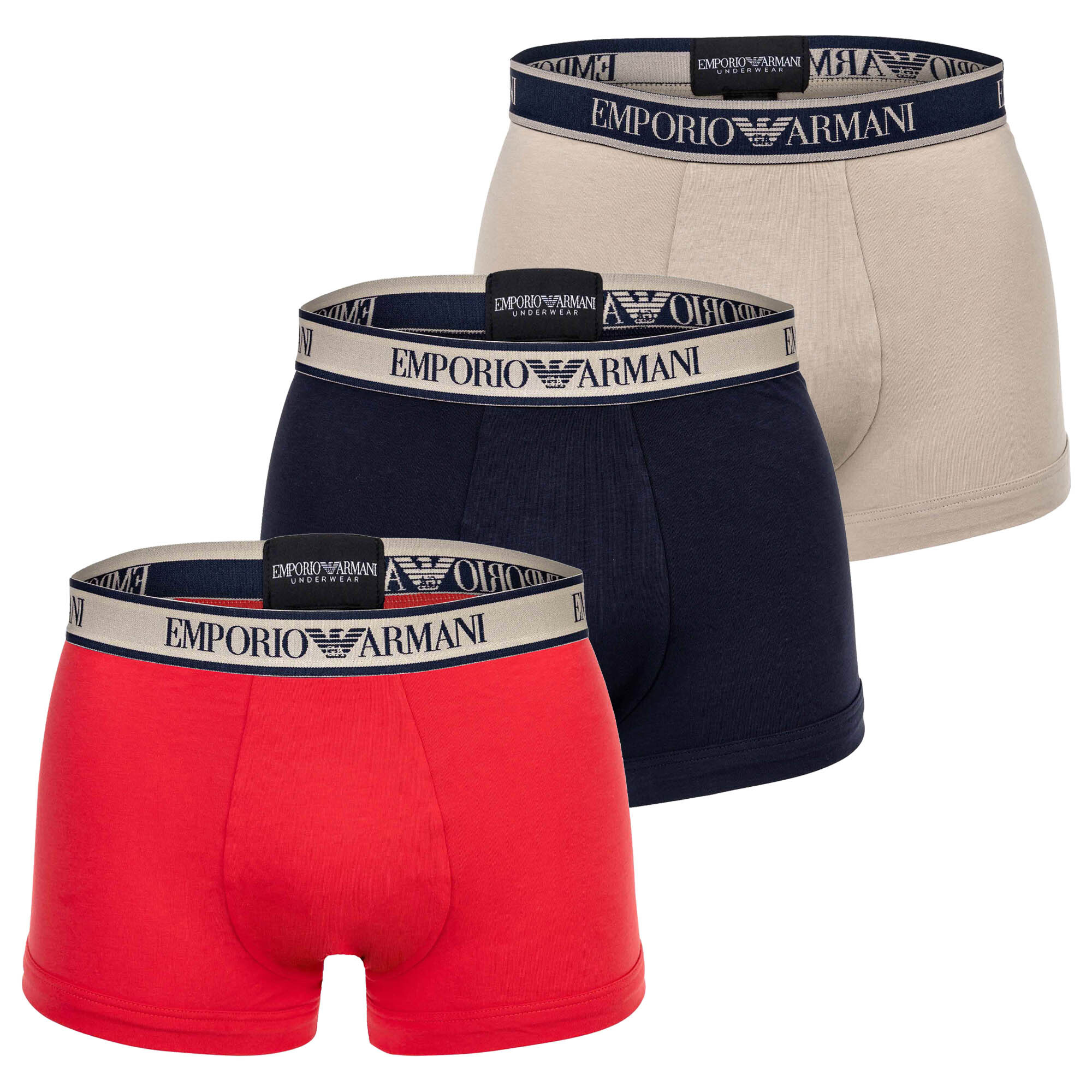 

Боксеры Emporio Armani Boxershort 3 шт, цвет Marine/Rot/Nude