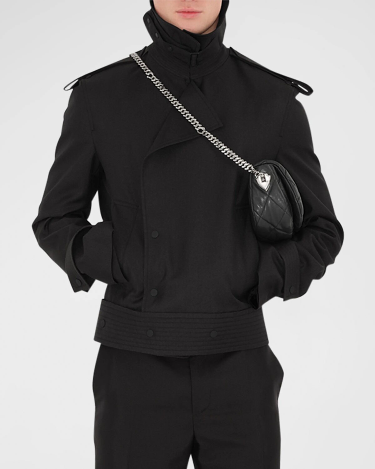 

Мужской плащ из смесового шелка Burberry, цвет Black
