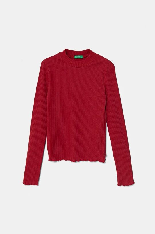 

Детский лонгслив United Colors of Benetton, бордовый
