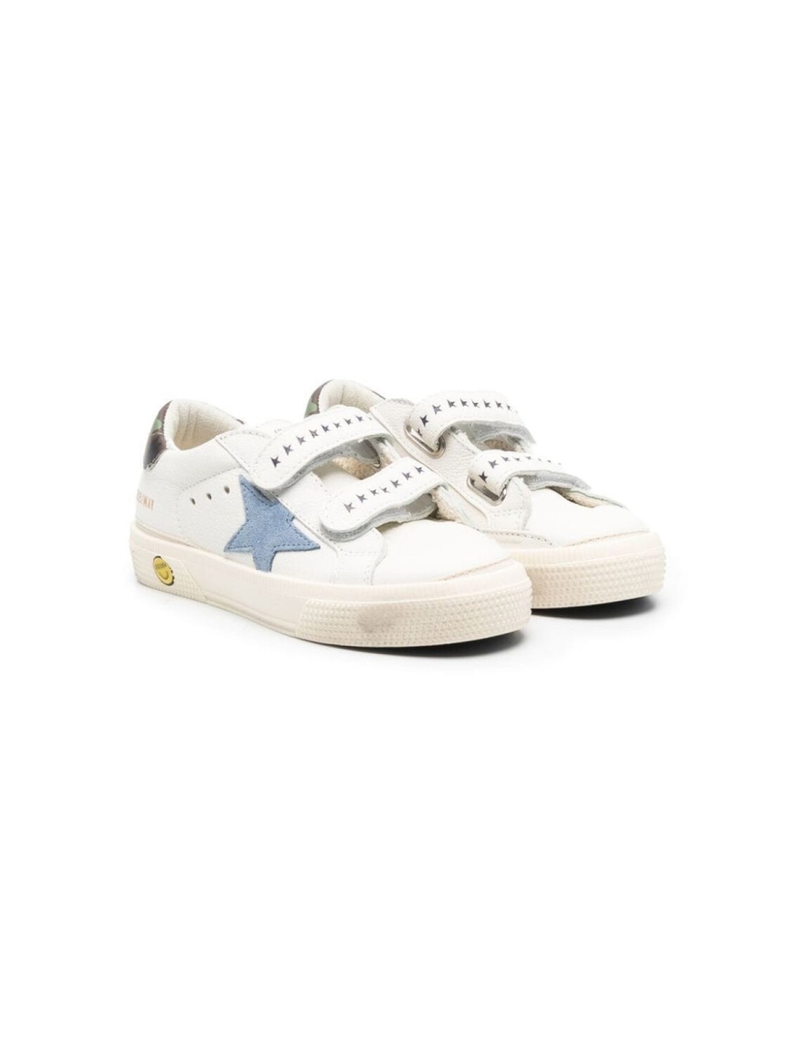 

Golden Goose Kids кеды Old School Young на липучках, белый