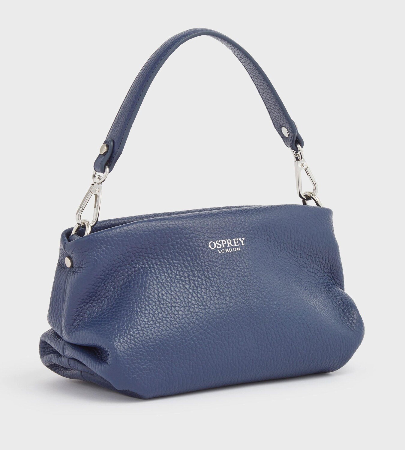 

Итальянская кожаная сумка Carina Shrug OSPREY LONDON, темно-синий