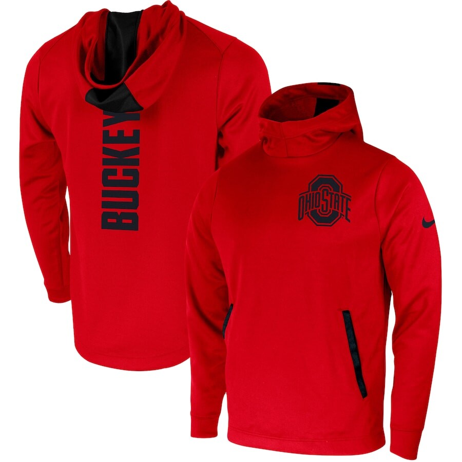 

Пуловер с капюшоном Nike Ohio State Buckeyes, алый