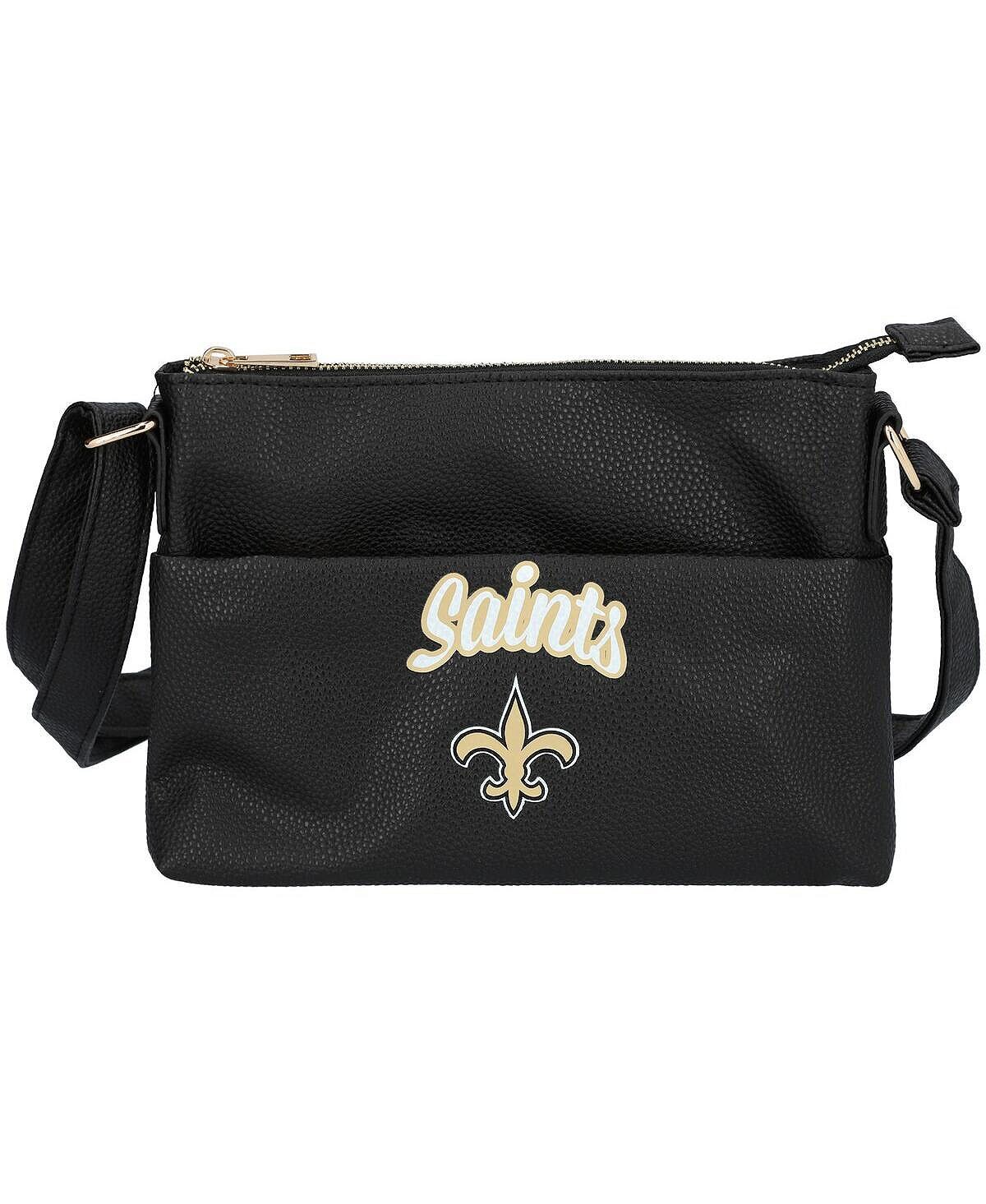 

Женская сумка через плечо с логотипом New Orleans Saints FOCO, черный
