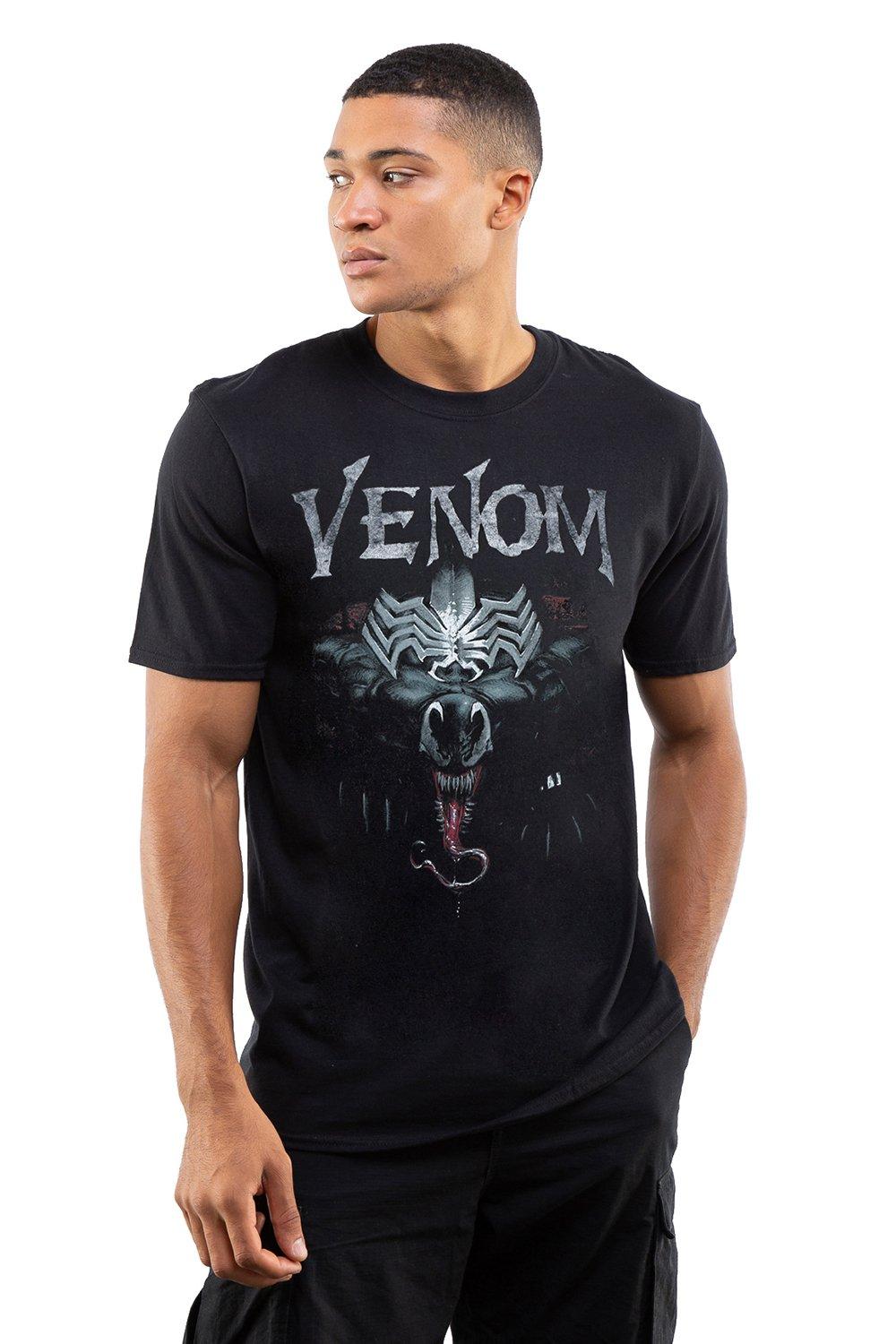 Хлопковая футболка Venom Sneak Marvel, черный