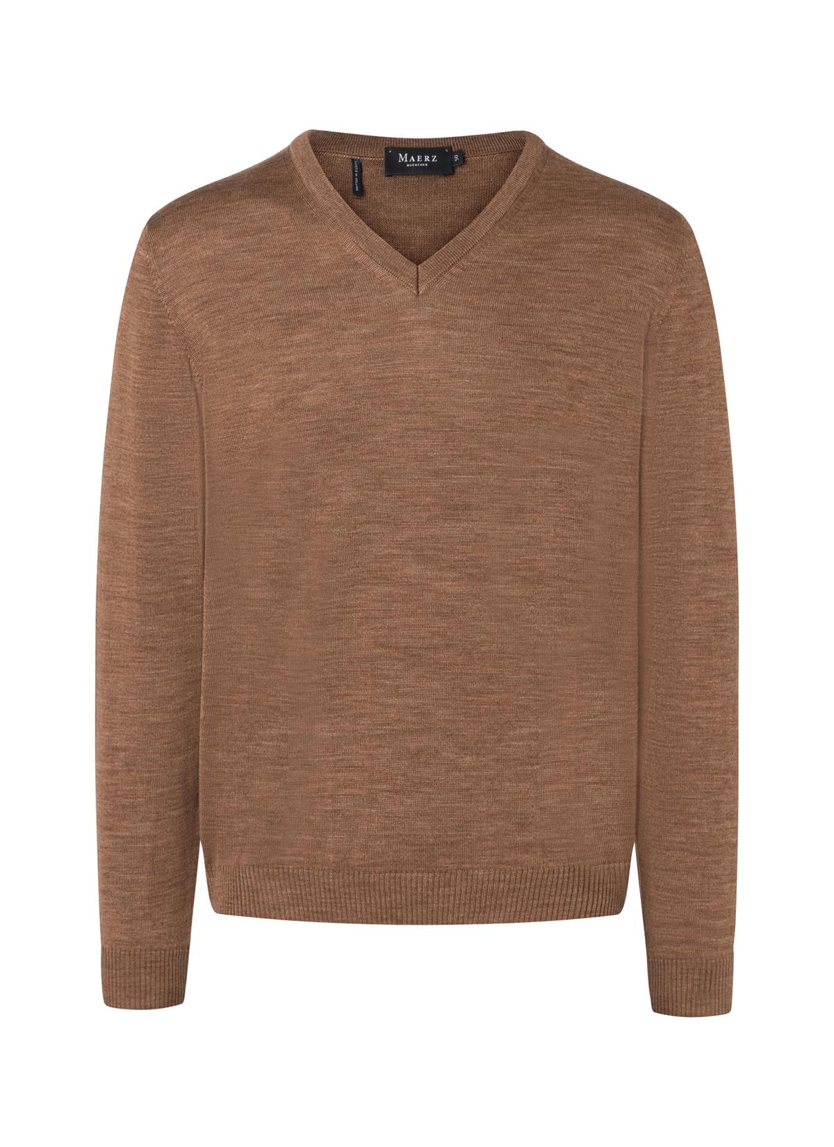Пуловер März V Superwash Classic Fit, цвет Karamell