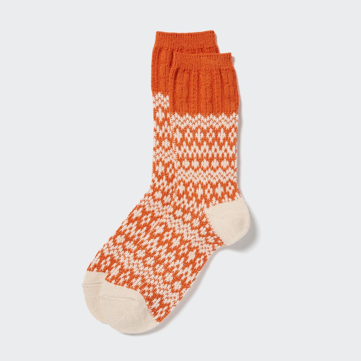 

Термоноски HEATTECH Fair Isle Uniqlo, оранжевый