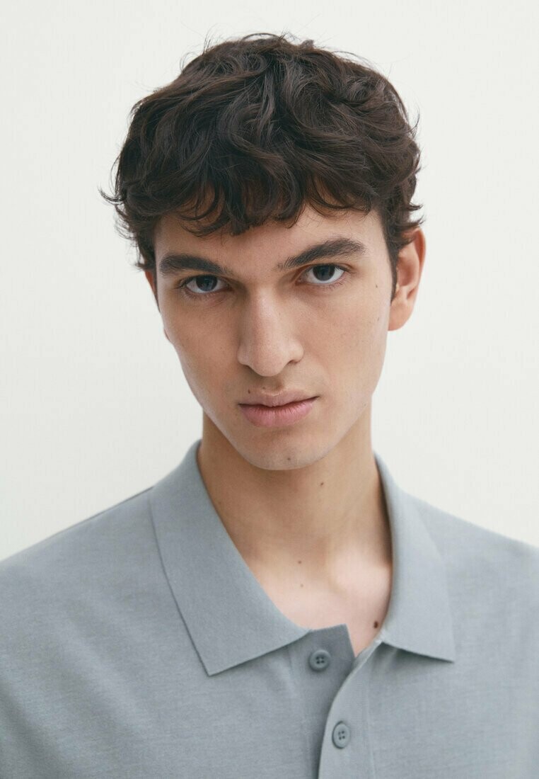 

Рубашка поло STUDIO Massimo Dutti, светло-голубой