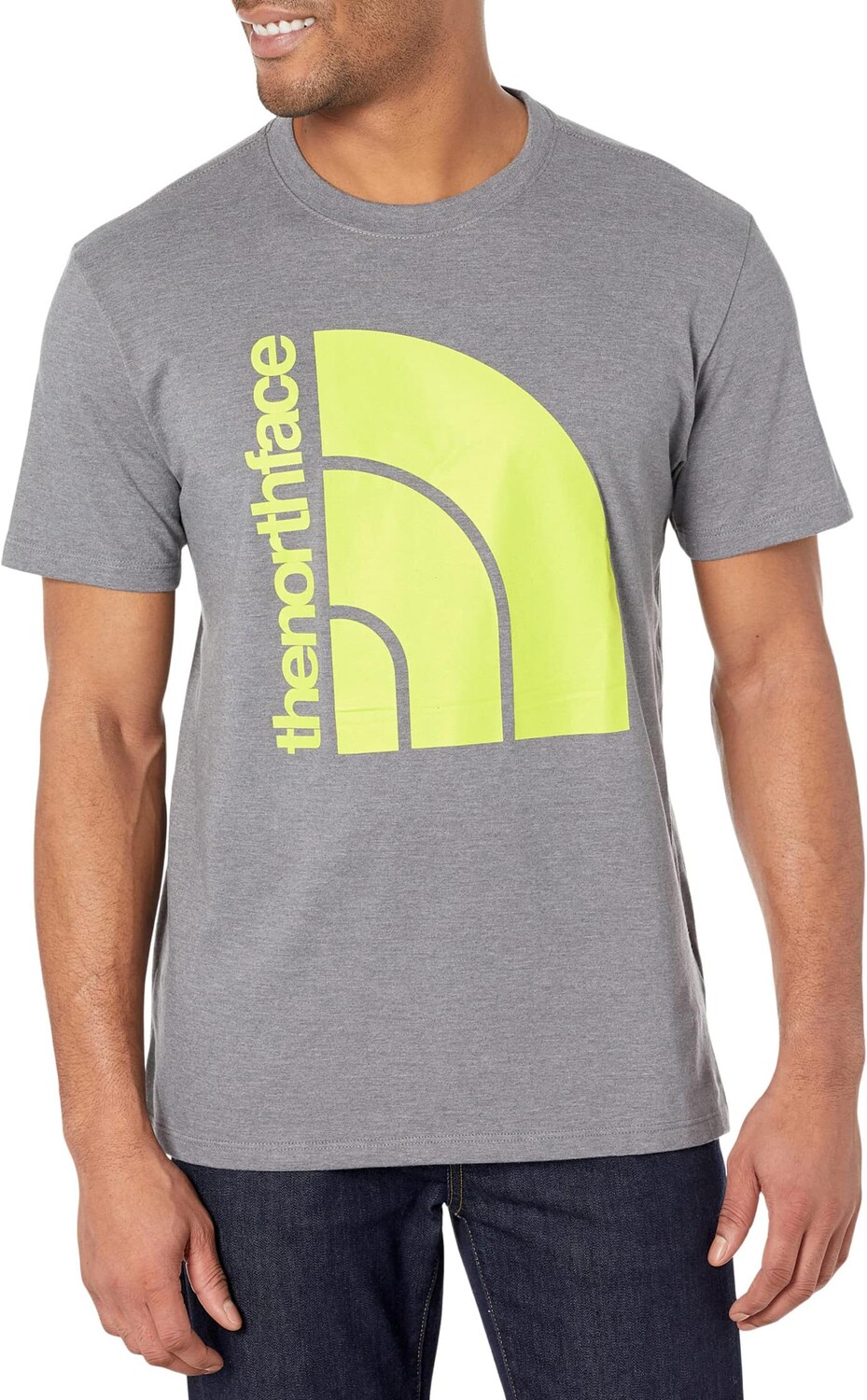 

Футболка Jumbo с коротким рукавом и половиной купола The North Face, цвет TNF Medium Grey Heather/LED Yellow