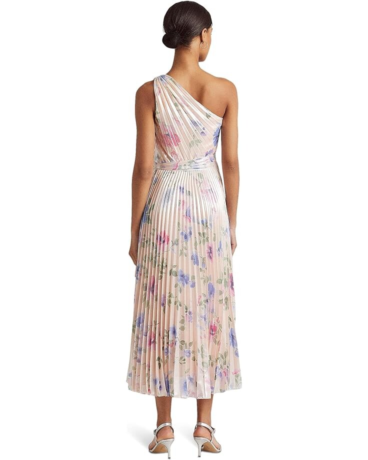 

Платье LAUREN Ralph Lauren Floral Georgette One-Shoulder Gown, цвет Pink Multi