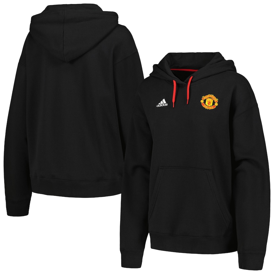 

Пуловер с капюшоном adidas Manchester United, черный