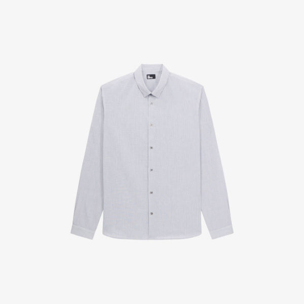 

Хлопковая рубашка обычного кроя с длинными рукавами The Kooples, черный