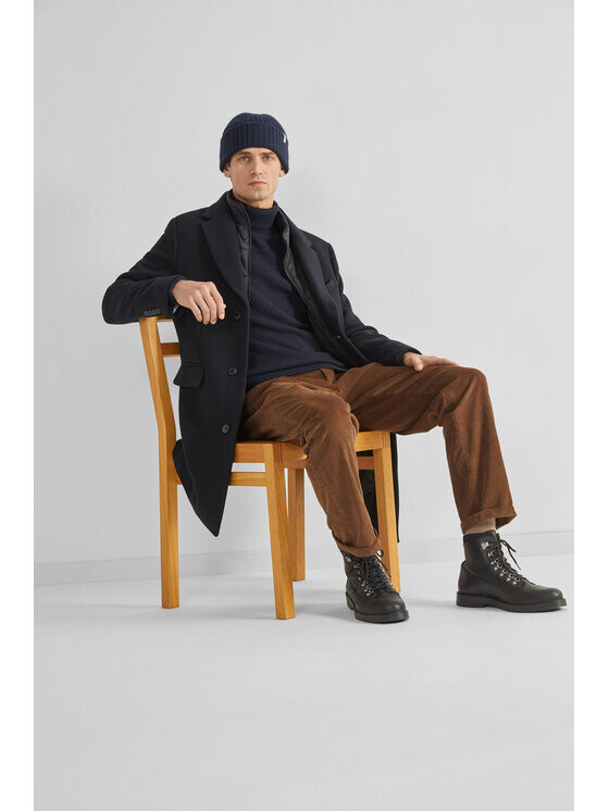 

Шерстяное пальто обычного кроя Selected Homme, черный