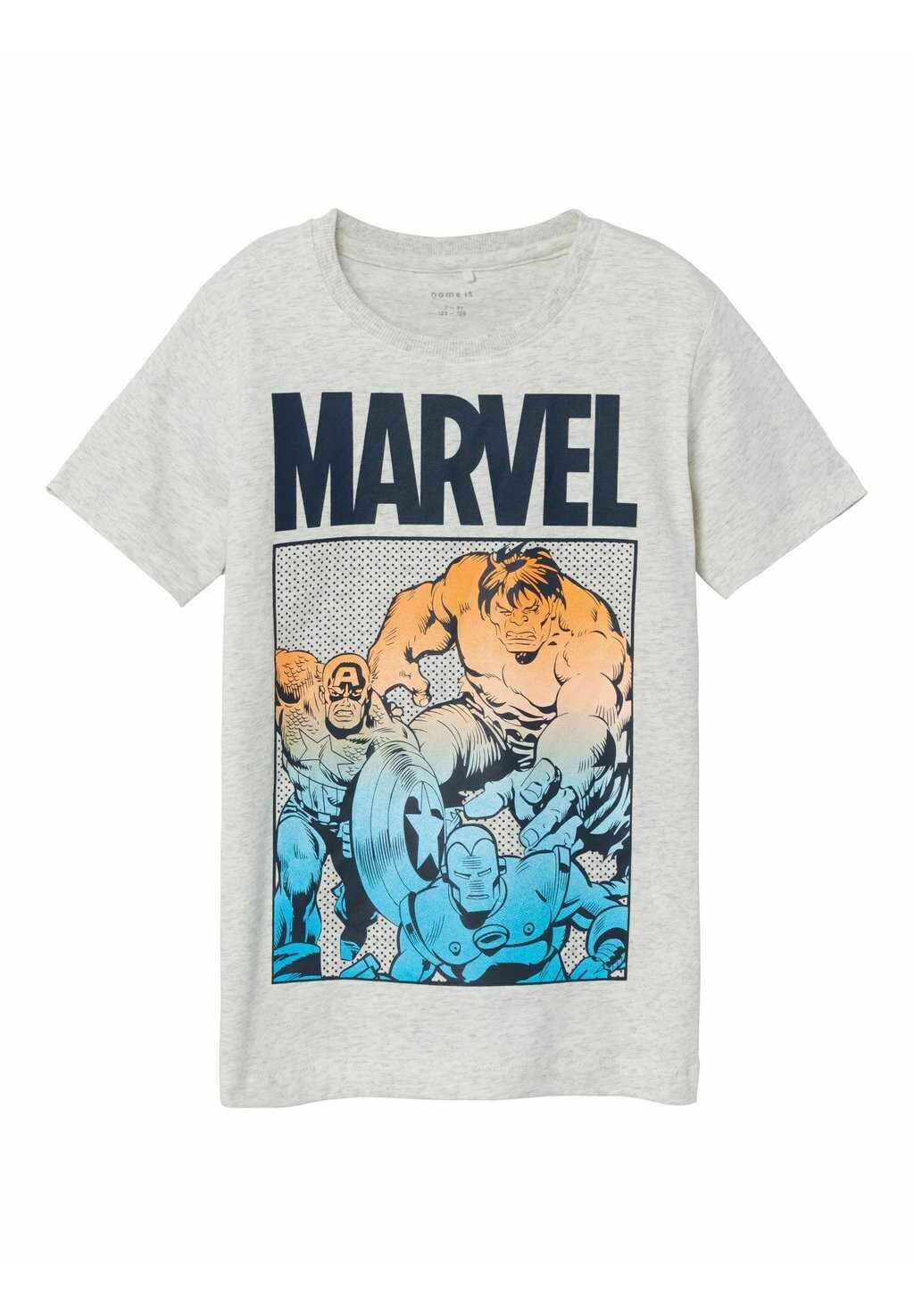 

Футболка с принтом NKMFRANCE MARVEL Name it, цвет light grey melange