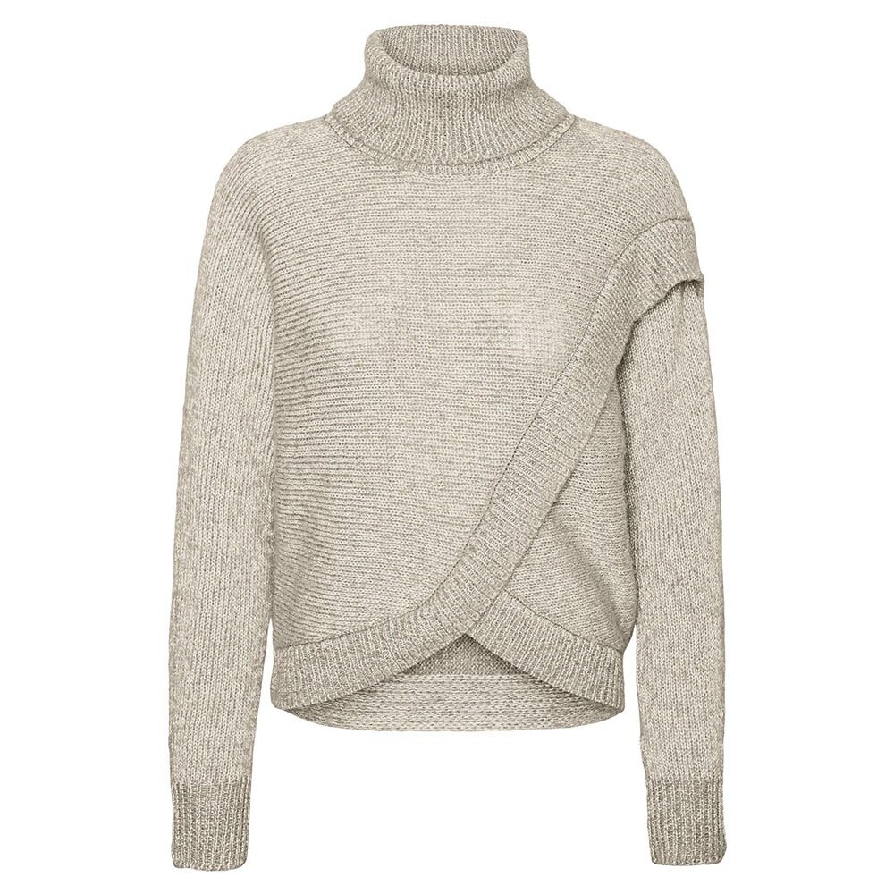 

Свитер Vero Moda Valeria Wrap Roll Neck, бежевый