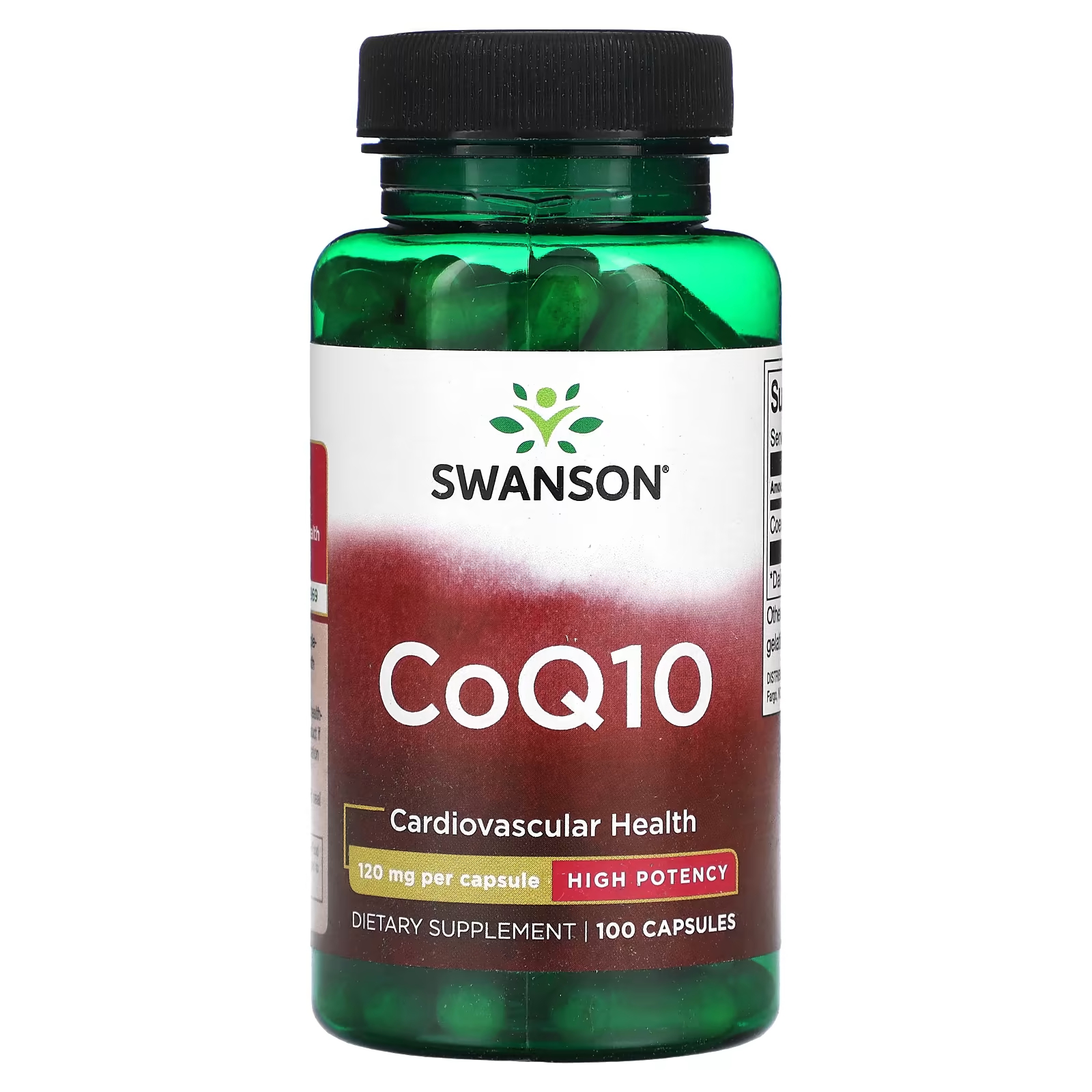 Пищевая добавка Swanson CoQ10 высокой эффективности, 100 капсул