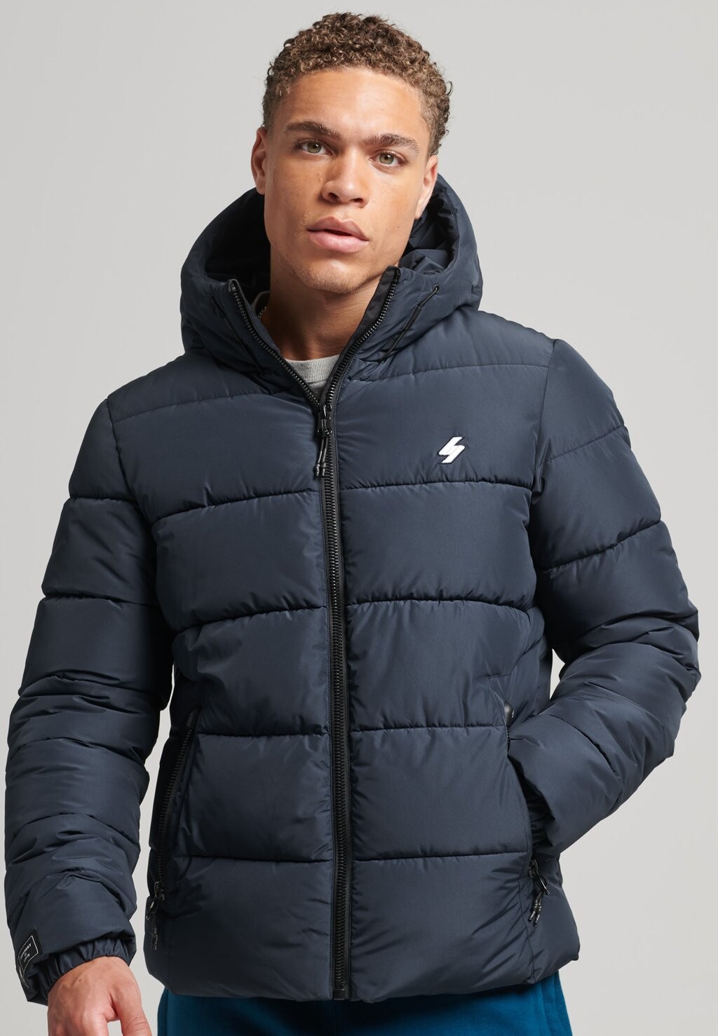 

Зимняя куртка Superdry, затмение темно-синее, Синий