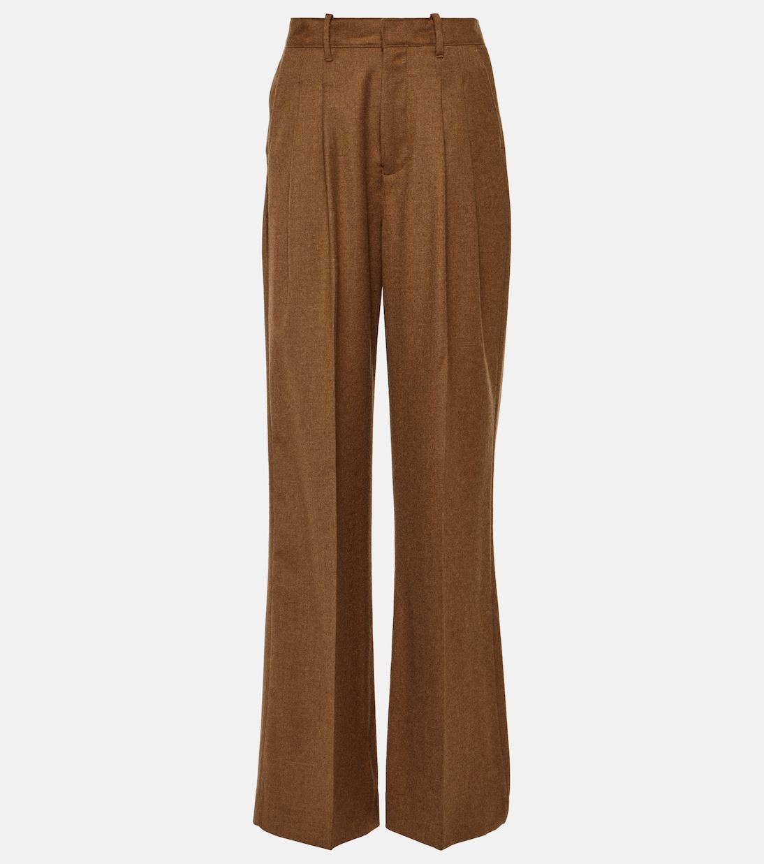 Шерстяные широкие брюки x emrata joan Ag Jeans, коричневый