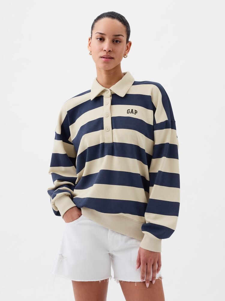 

Толстовка оверсайз с воротником Gap, синий