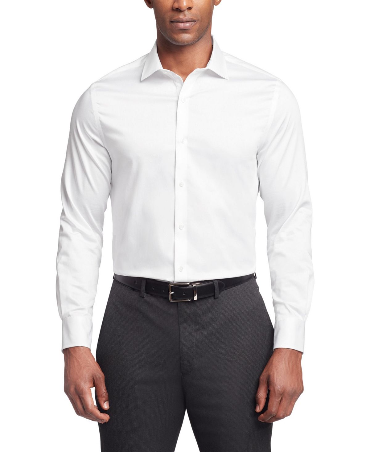 Мужская классическая рубашка из эластичного твила прямого покроя без морщин Tommy Hilfiger