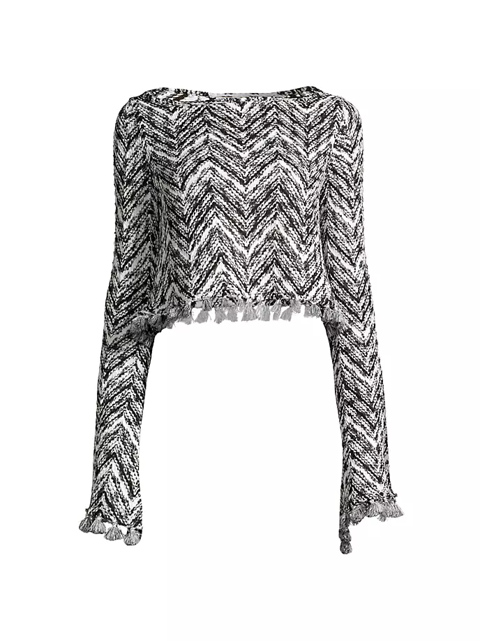 

Топ Kaiya Spacedye с шевроном Ramy Brook, цвет black spacedye chevron knit