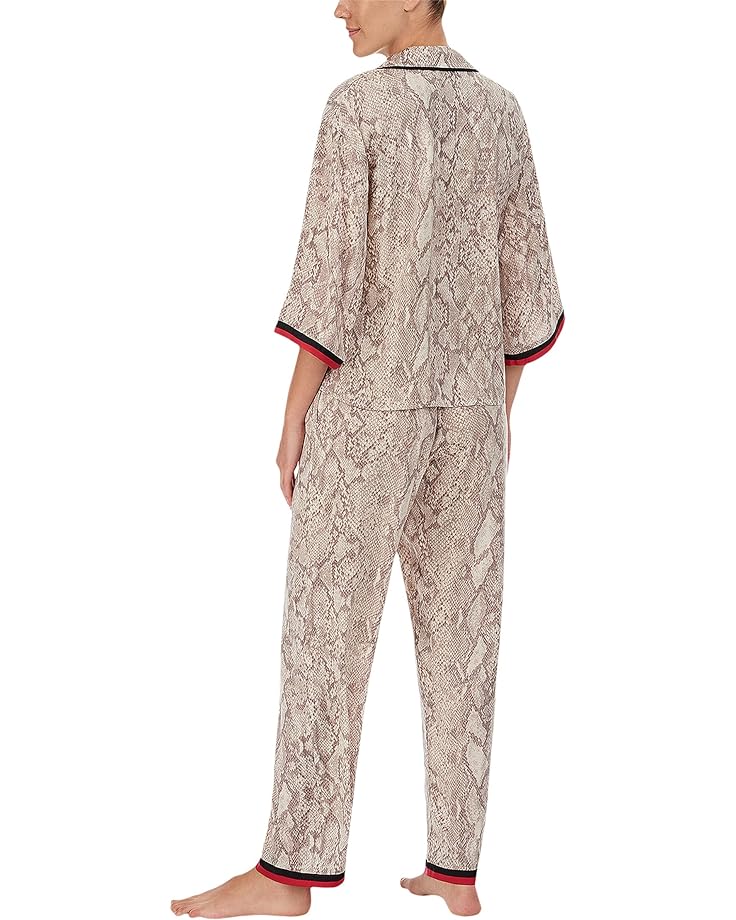цена Пижамный комплект DKNY 3/4 Sleeve Top Pajama Set, цвет Snake